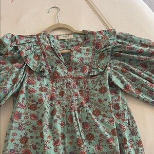 Floral Kids Top in Green by Bobo Choses